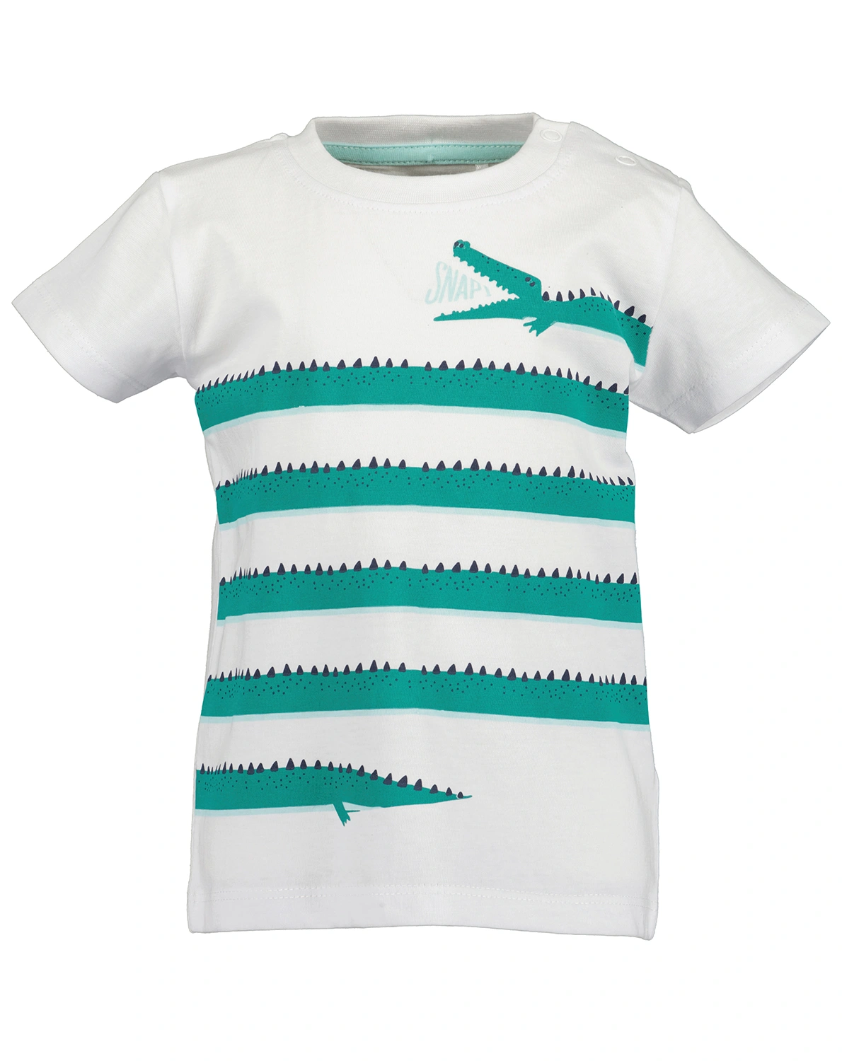 T-Shirt SNAP AROUND in weiß/grün