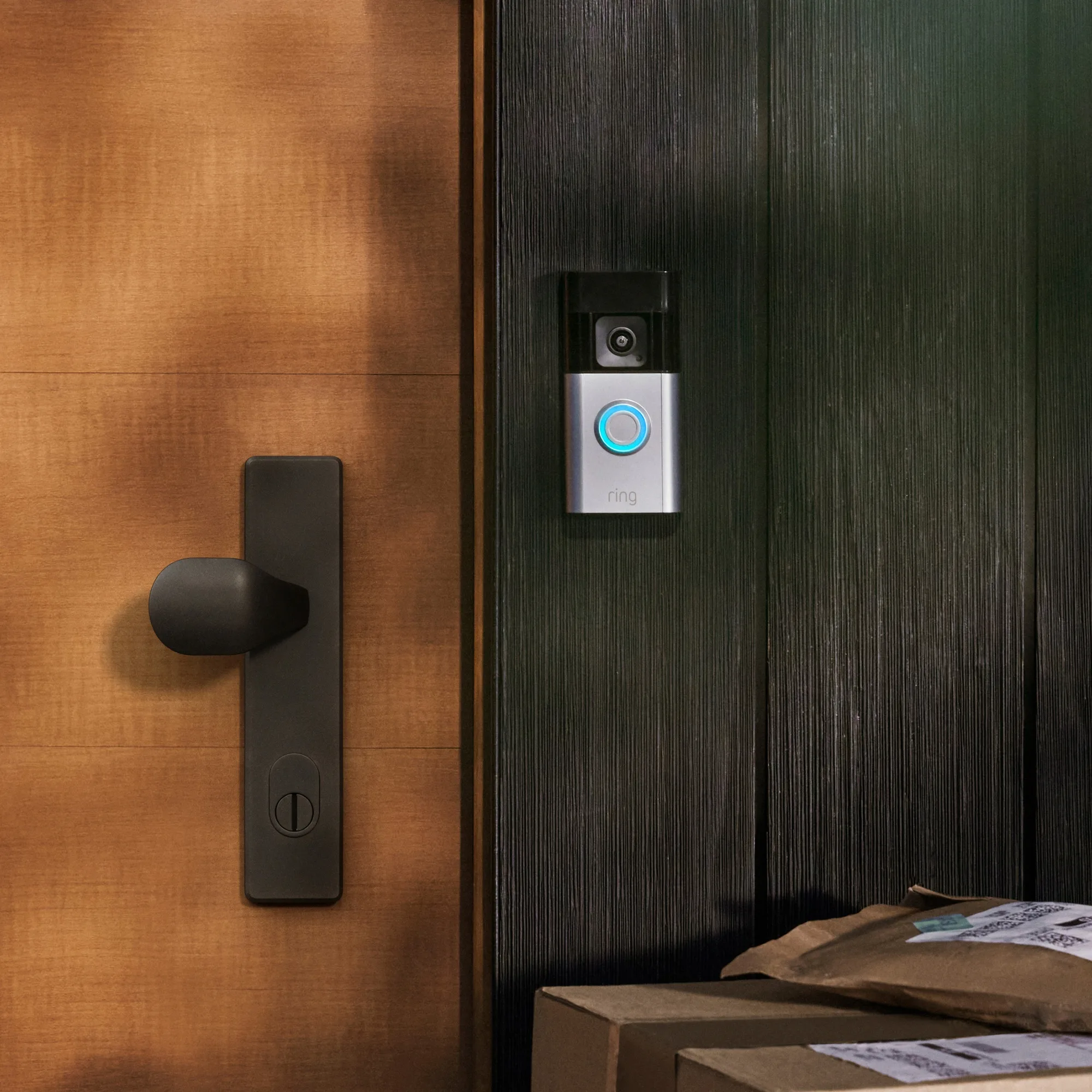 Ring Battery Video Doorbell Pro Nickel Satiné Sonnette connectée