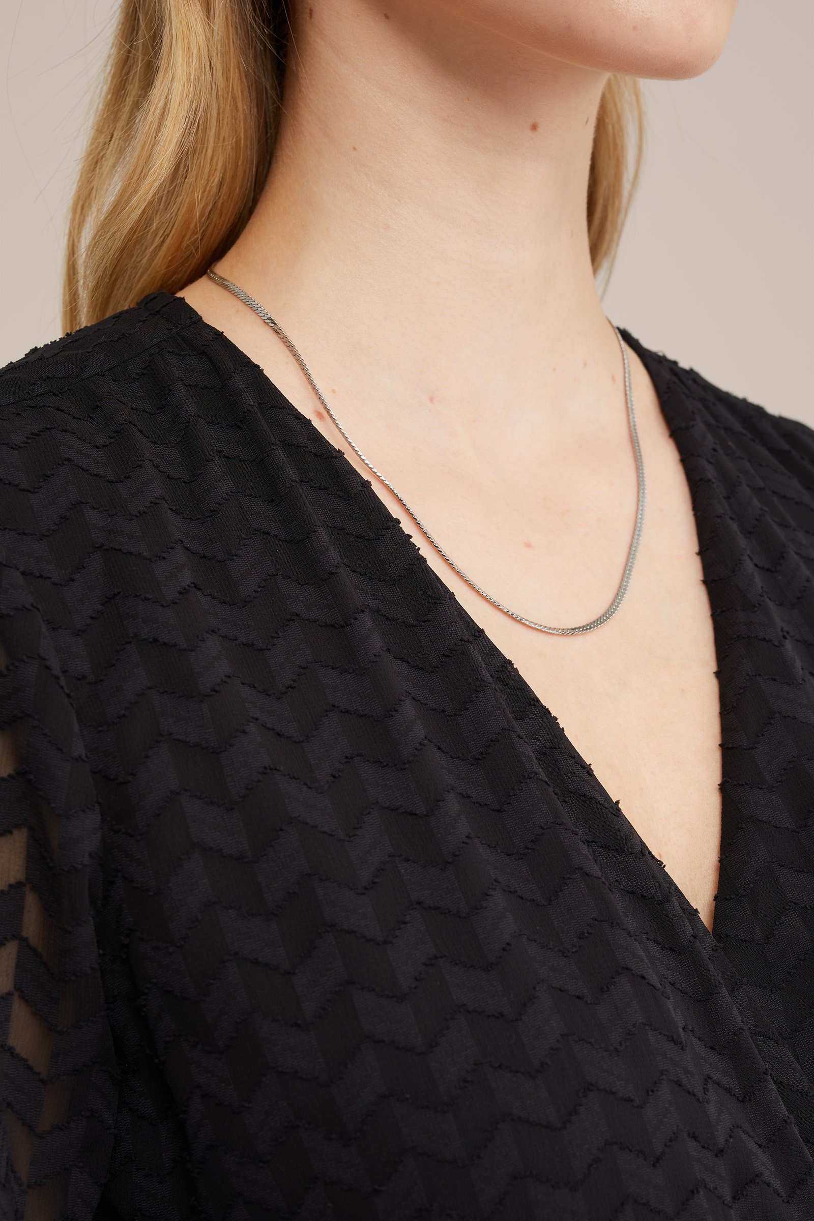jurk met structuur WE Fashion Zwart