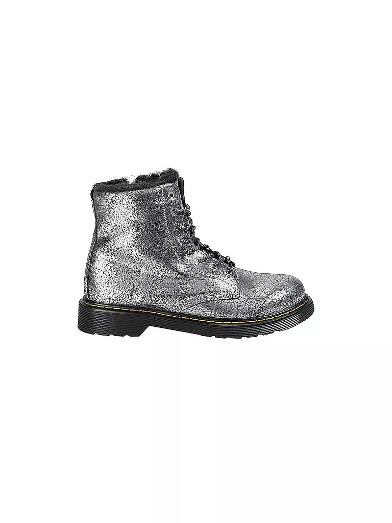 DR. MARTENS Mädchen Schnürboots 1460 Y SERENA FOIL silber