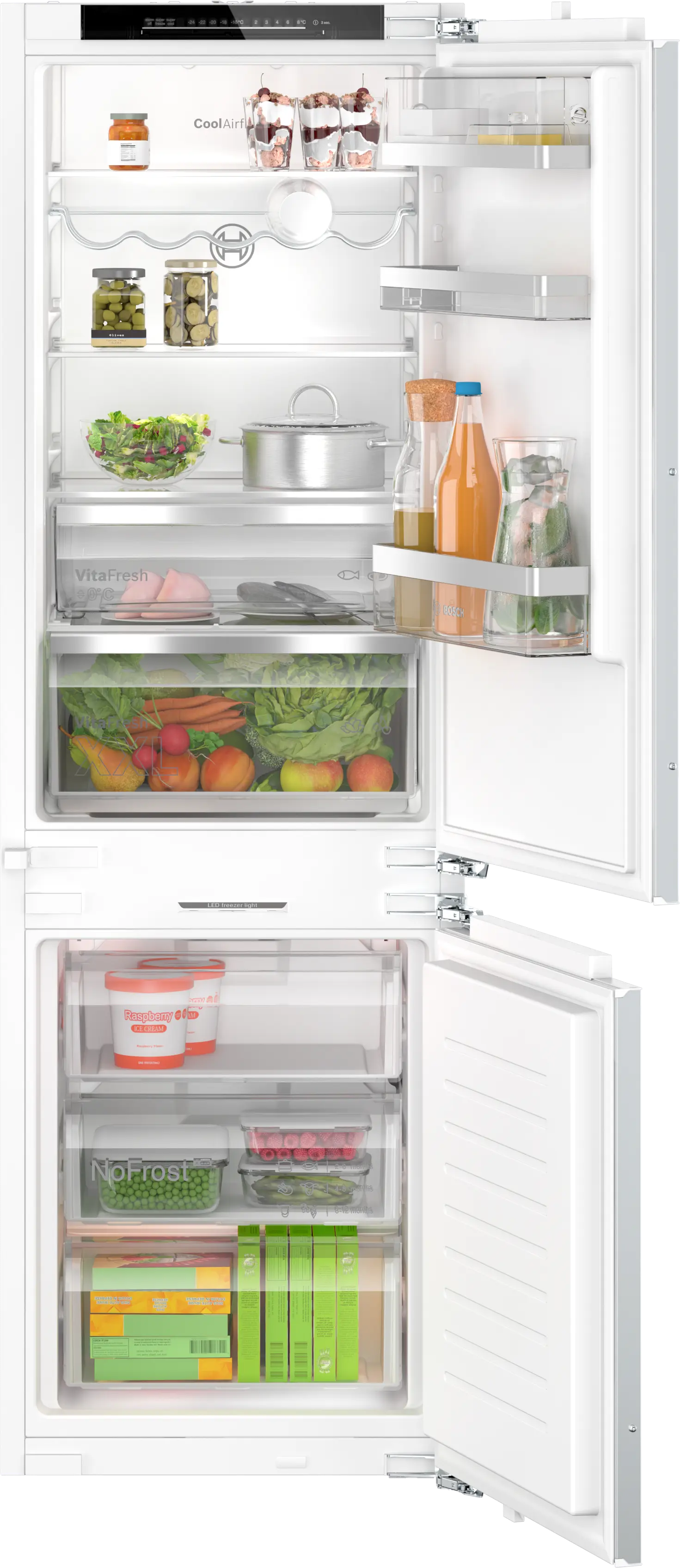 Serie 6 Inbouw koel-vriescombinatie 177.2 x 55.8 cm Vlakscharnier met SoftClose