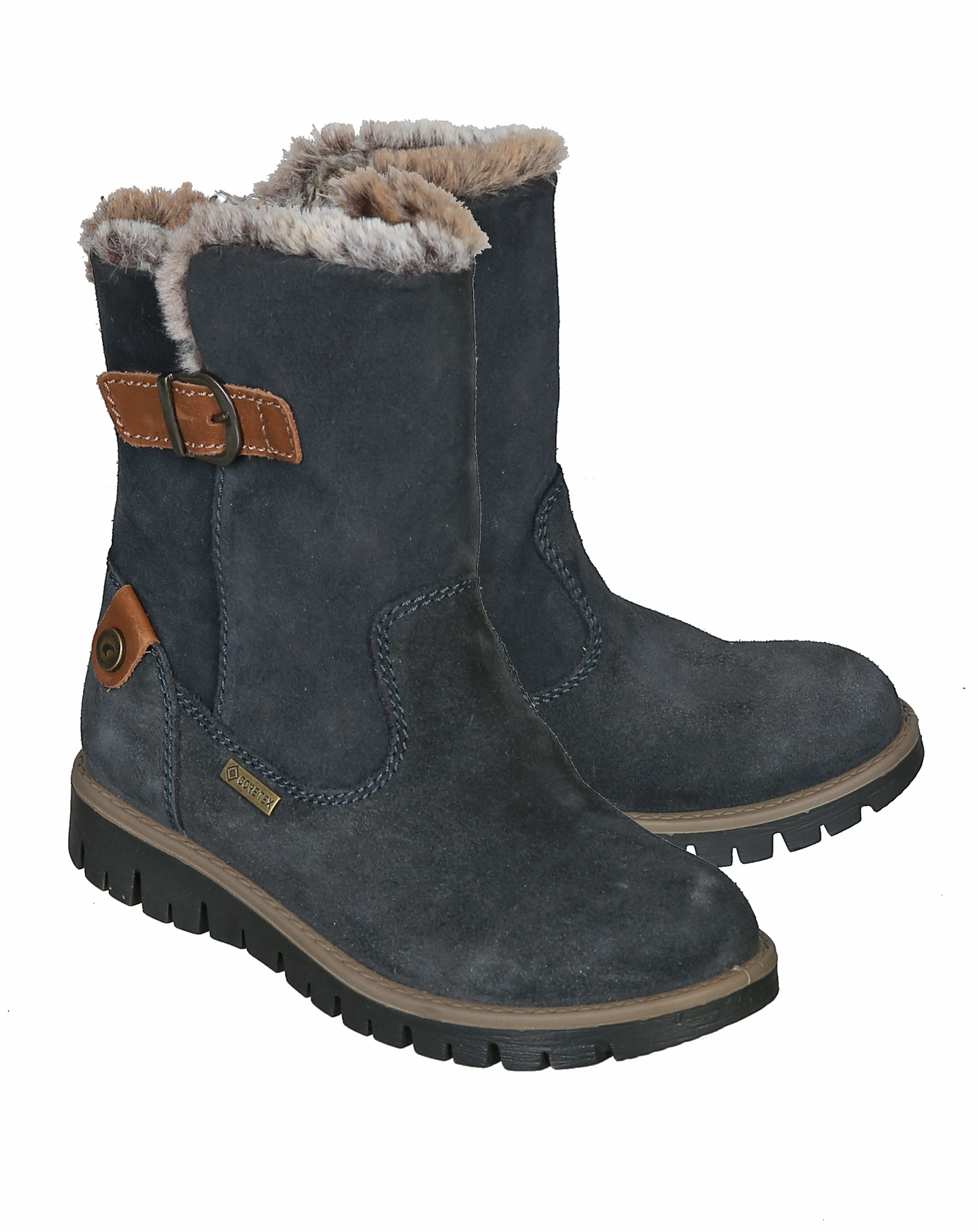 Velours-Winterstiefel PROGT ROXY in dunkelblau