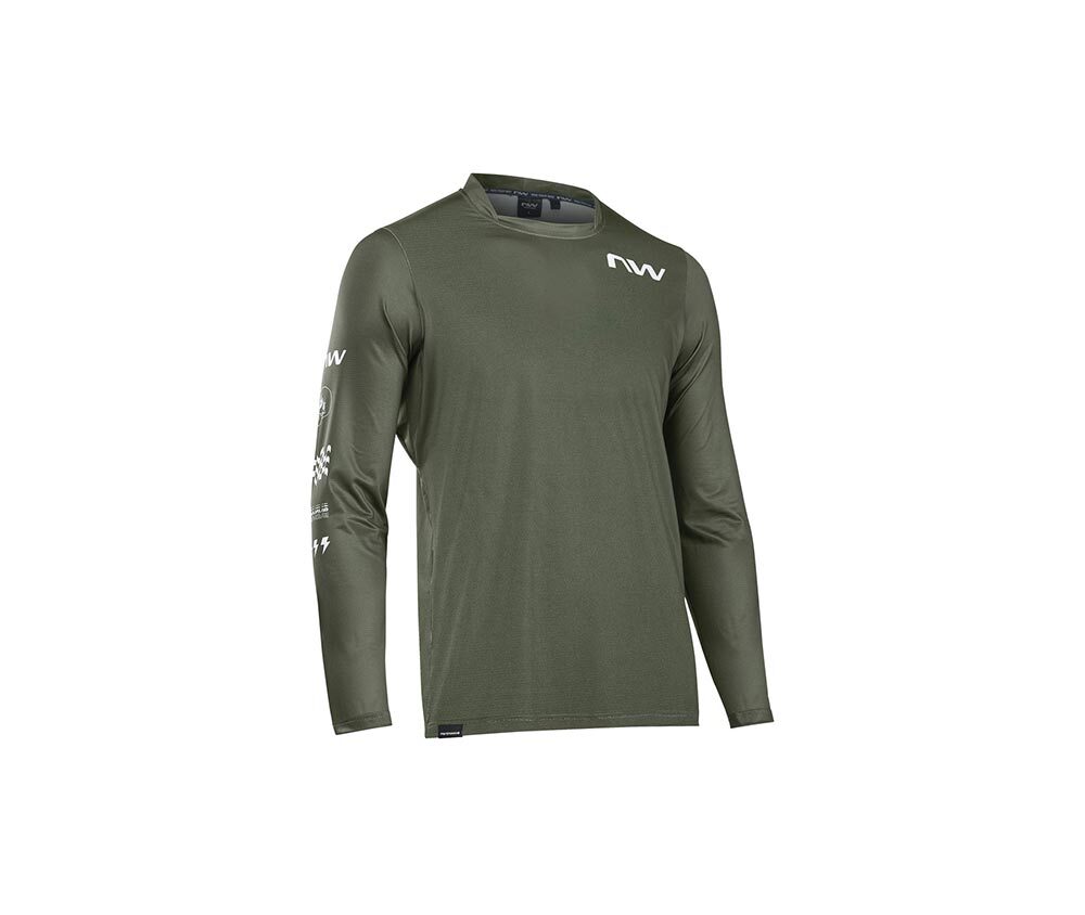 Northwave Bomb MTB Fietsshirt Lange Mouwen Groen Heren