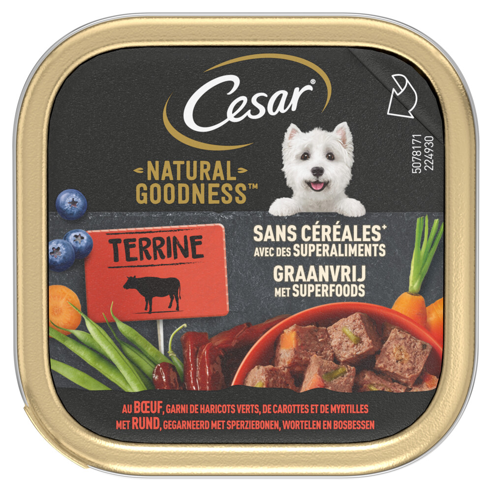 16x Cesar Natural Goodness Alu Paté Rund Graanvrij100 gr