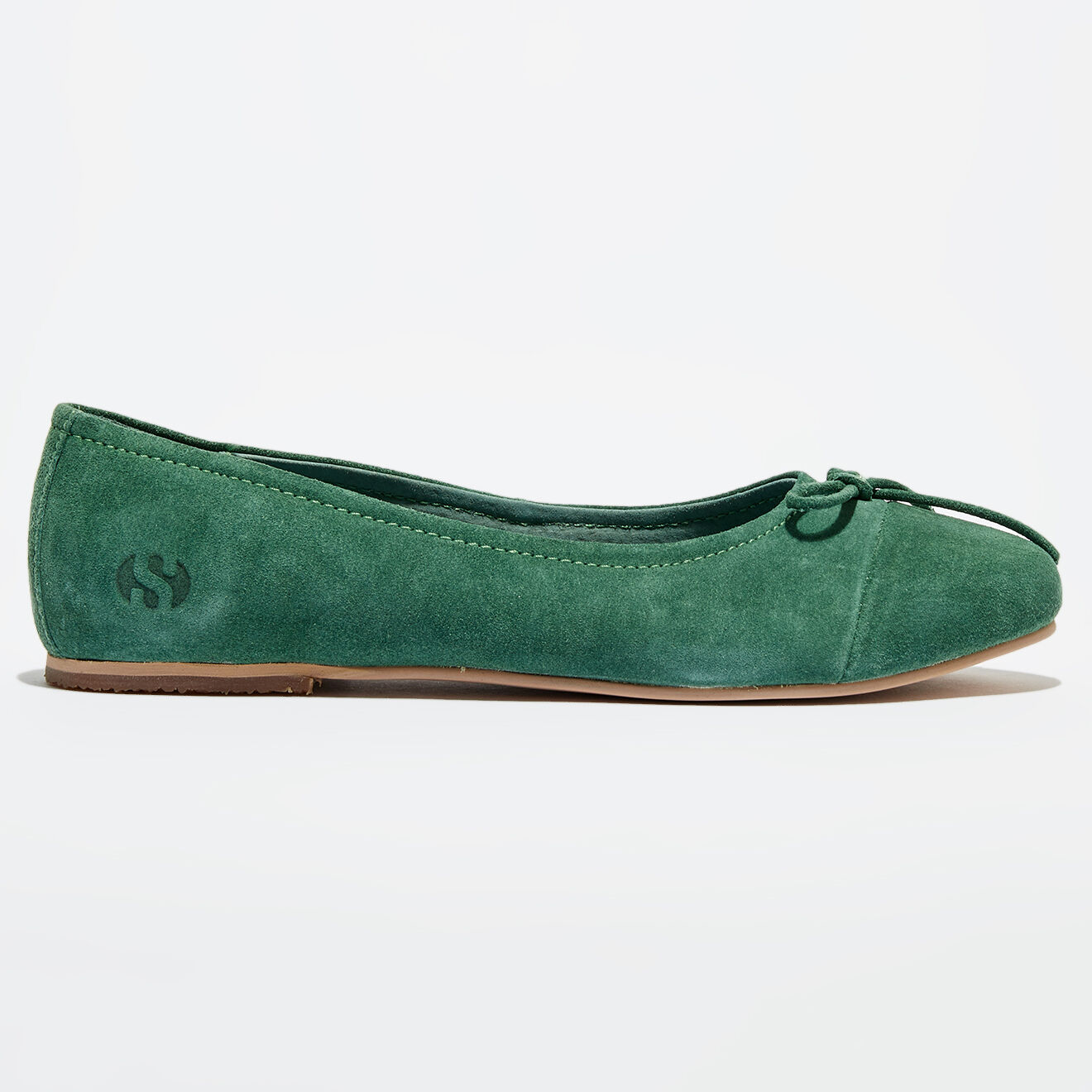 Superga Ballerines en cuir  vert forêt foncé