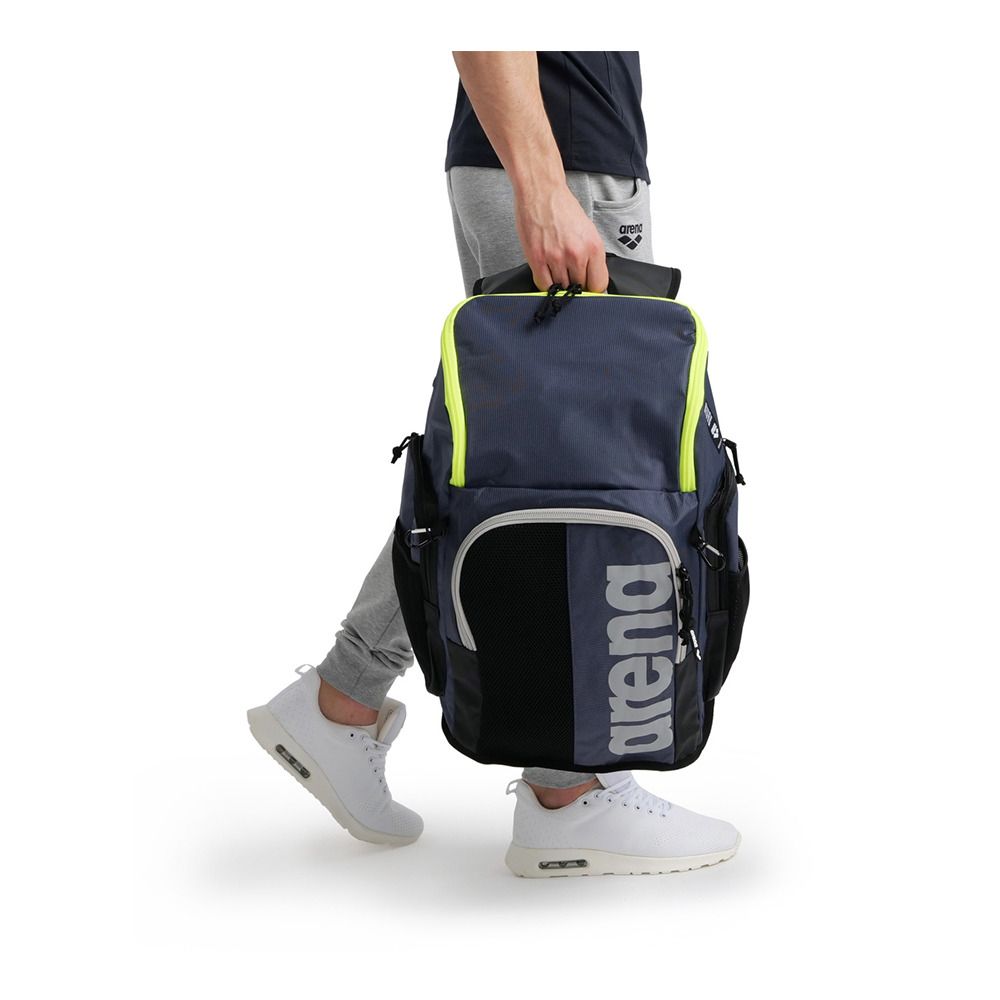 Arena SPIKY III 45L - Sac À dos navy/neon yellow