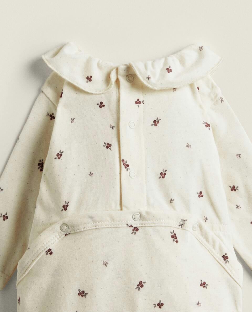 Conjunto para recém-nascido com estampa floral