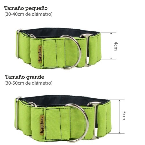 Coleira Martingale para cães na cor pistache