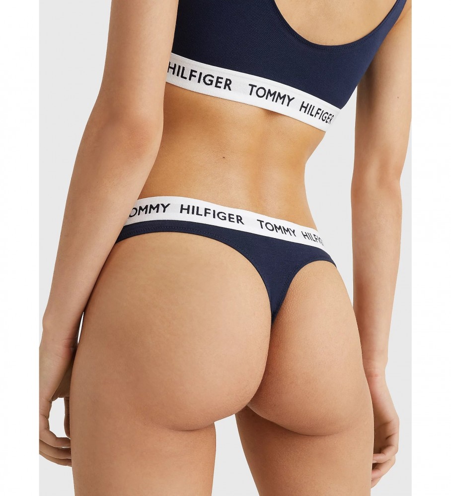 Calcinha fio dental Tommy Hilfiger 85 azul marinho