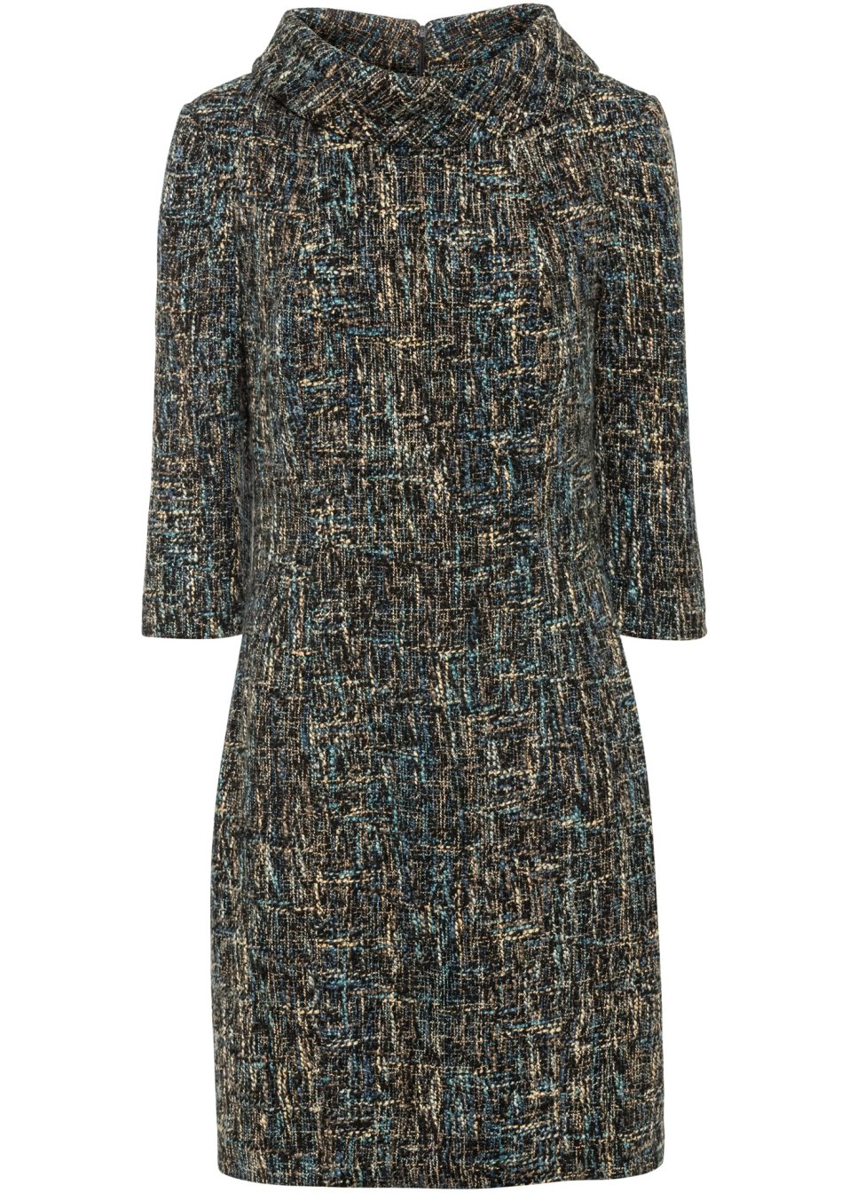 Robe fourreau en tweed