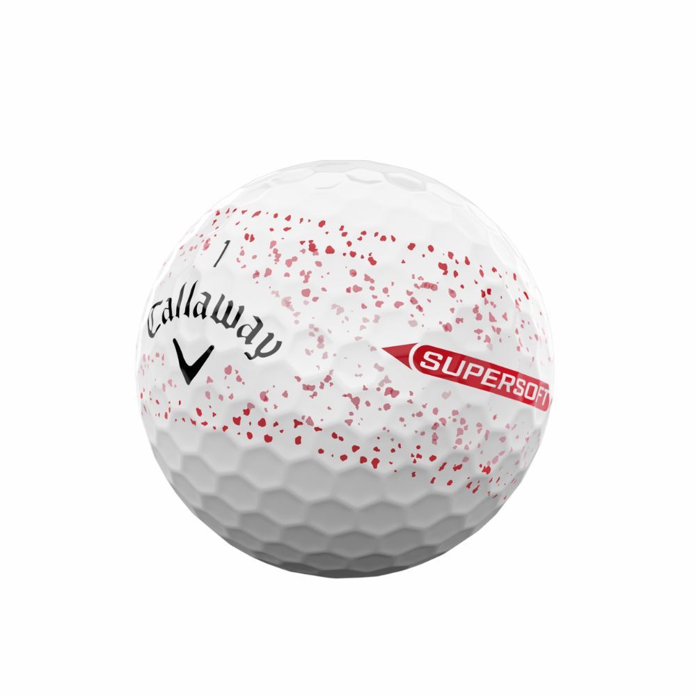 Supersoft Splatter 360 Golfball Rød