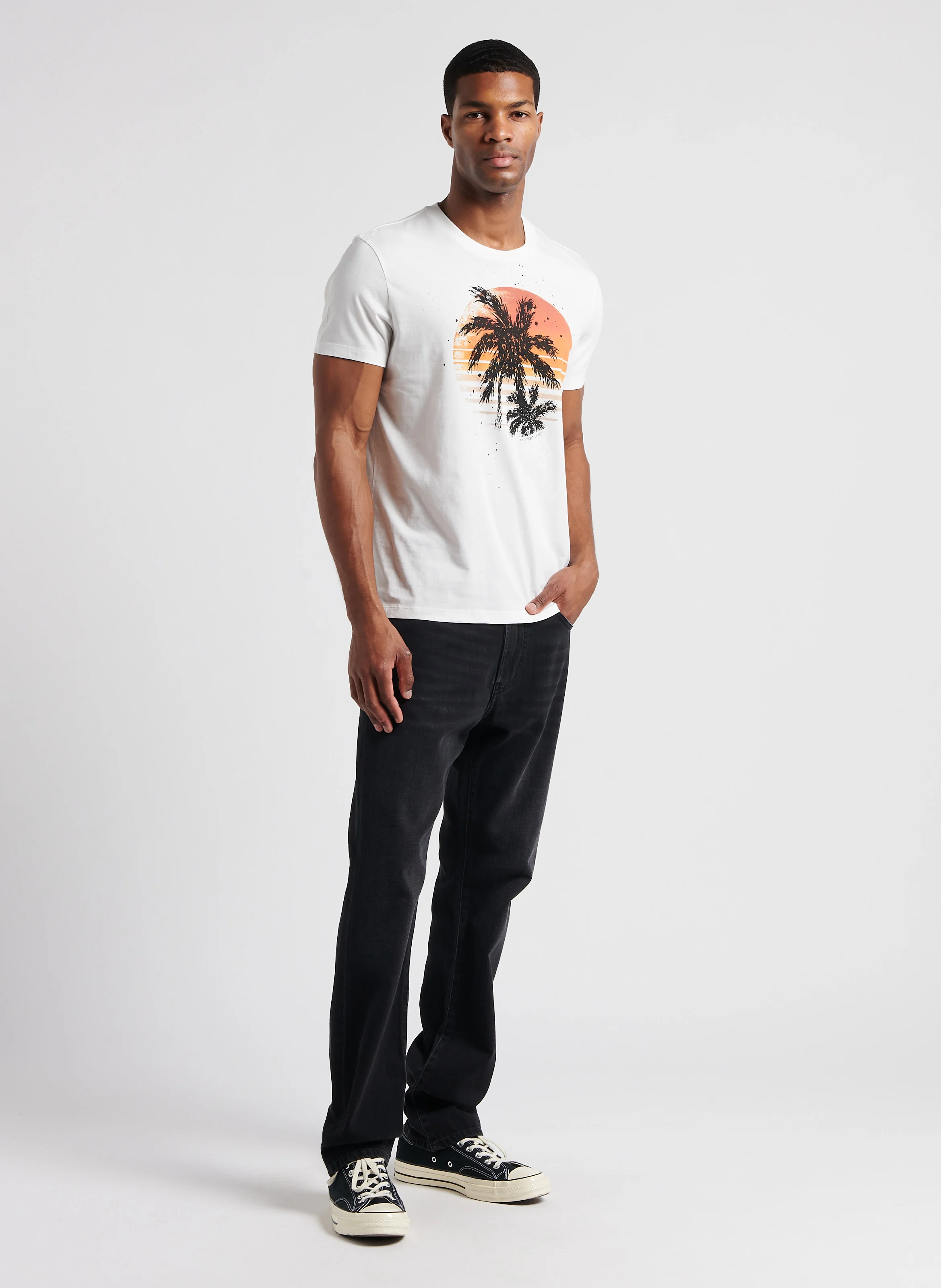 Jean regular-fit en coton | Noir