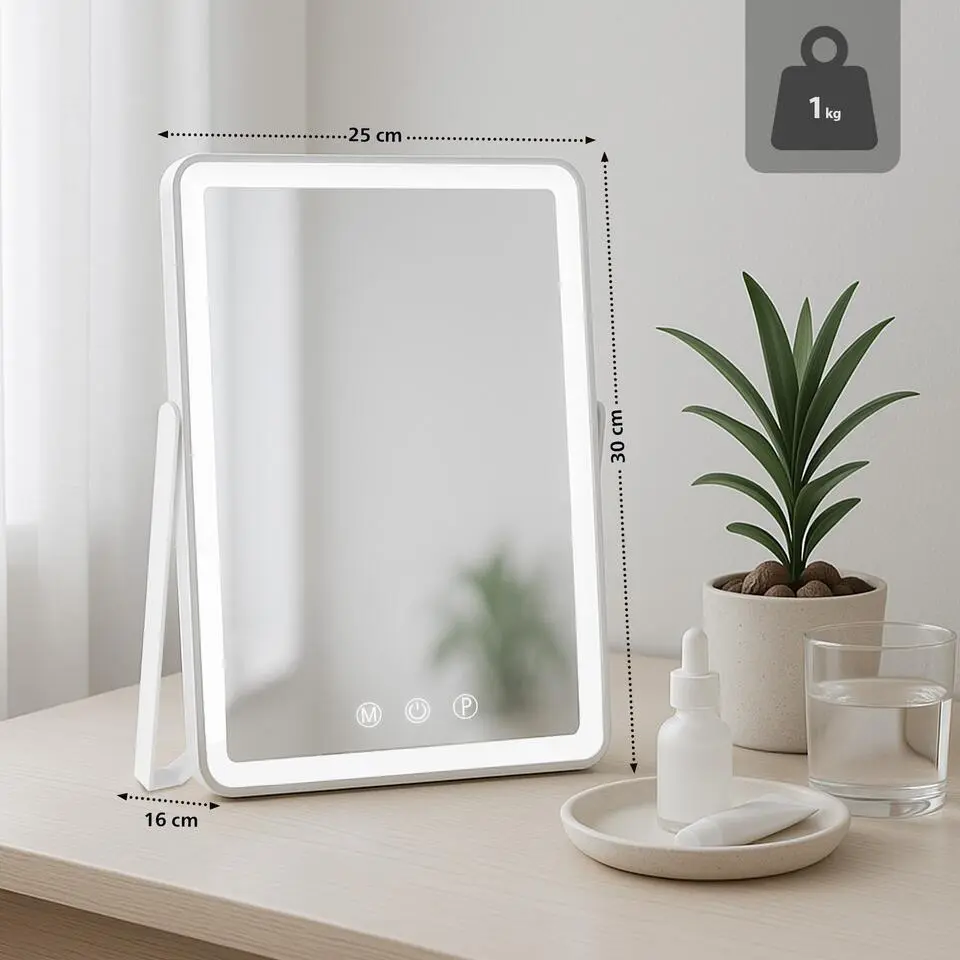 CLP Make-up spiegel Caistor Glas - wit