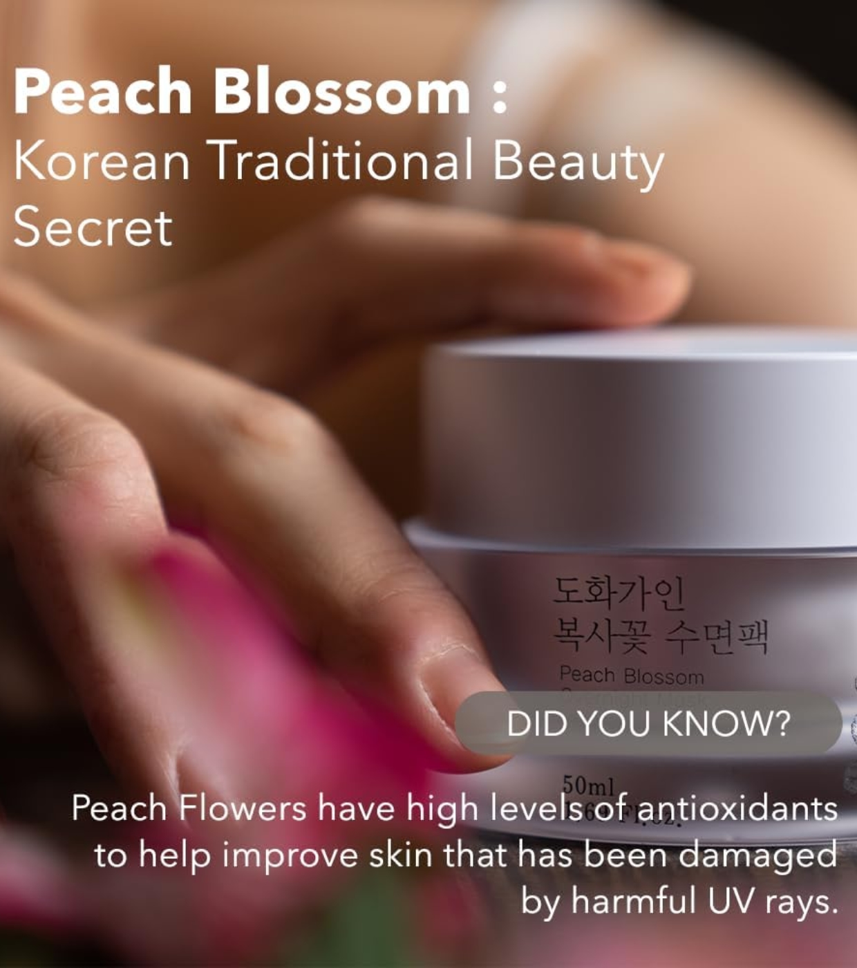 House of Dohwa - Máscara Facial Nutritiva Peach Blossom Overnight Mask