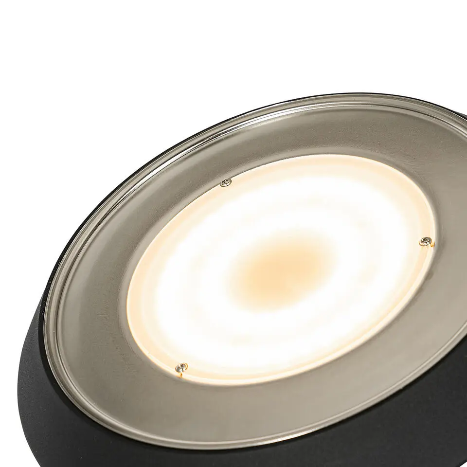 Qazqa vloerlampen fez zwart geïntegreerde led
