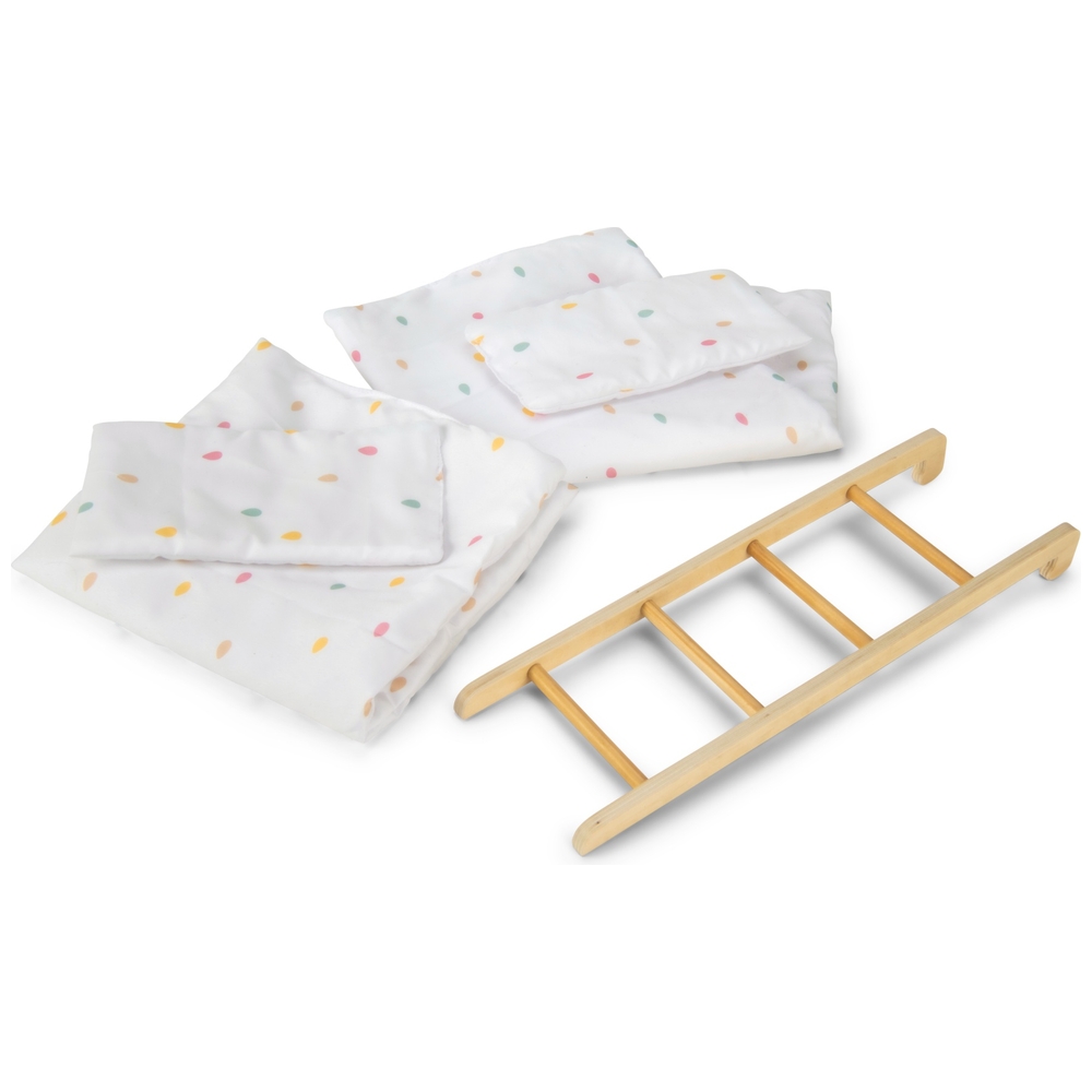 Dimples Puppen-Etagenbett aus Holz in Tropfenform