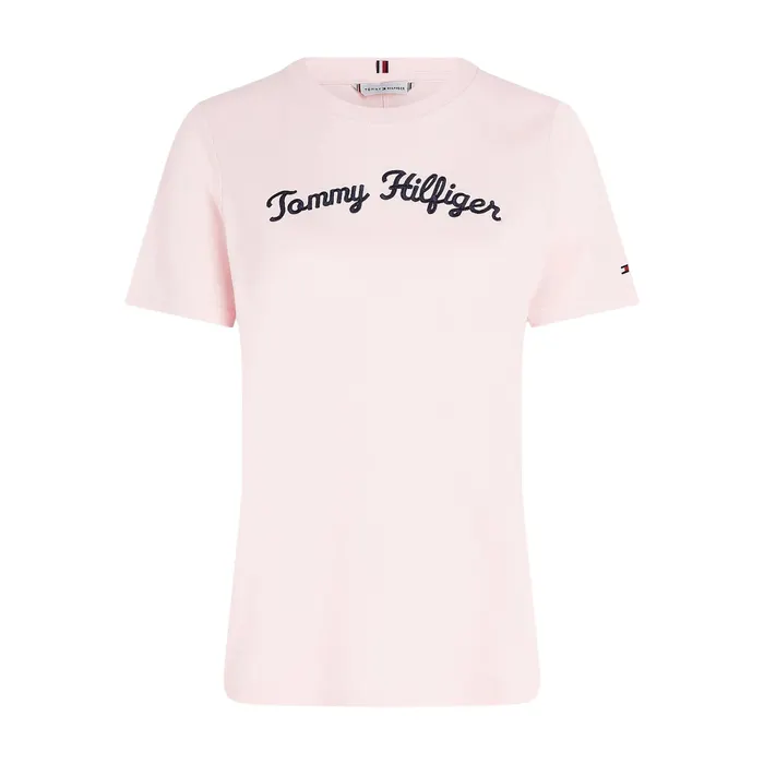 Tommy Hilfiger Regular Script Logo Crew Shirt Dames
