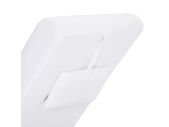 Chaise longue de massage avec oreiller Blanc Similicuir
