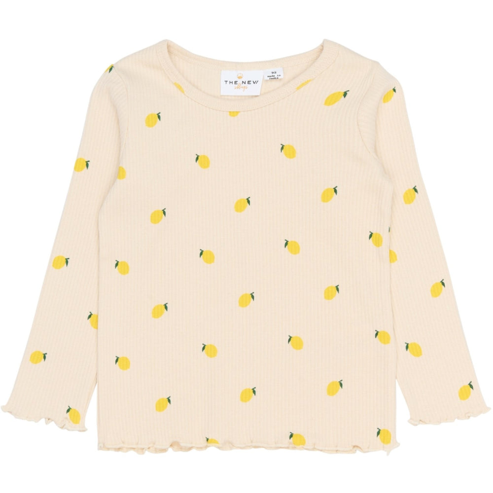 Køb THE NEW Siblings Gardenia Aop Tnstsmilla L_S Rib Tee