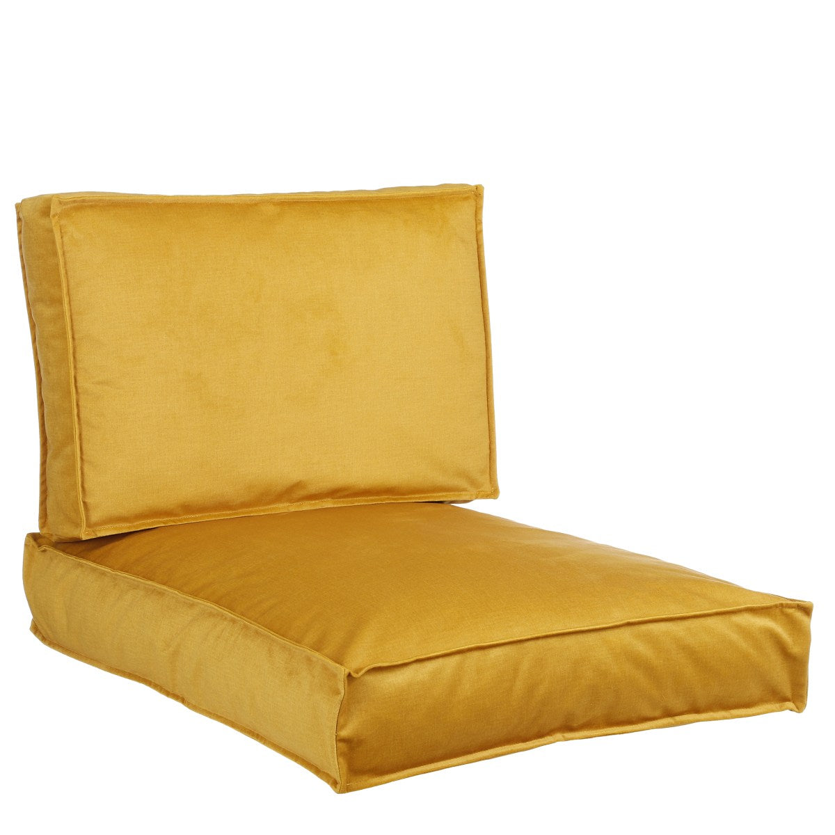 In the mood coussin de jardin royal - 60x80x12 cm - pe - jaune - set de 2