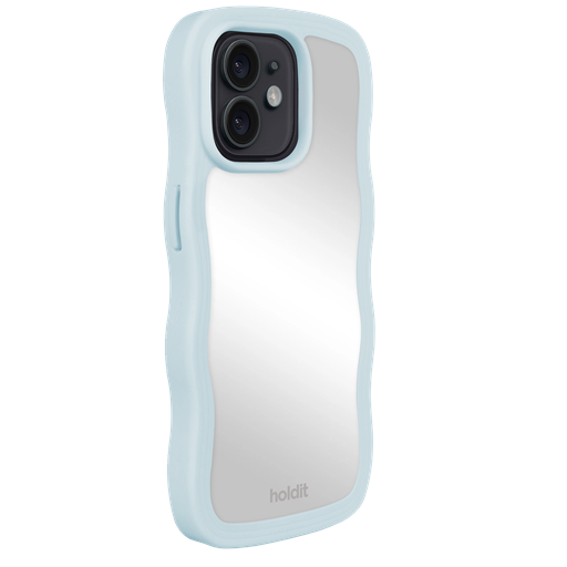 holdit Iphone 12/12 Pro Wavy Cover, Mineral Blue/Mirror