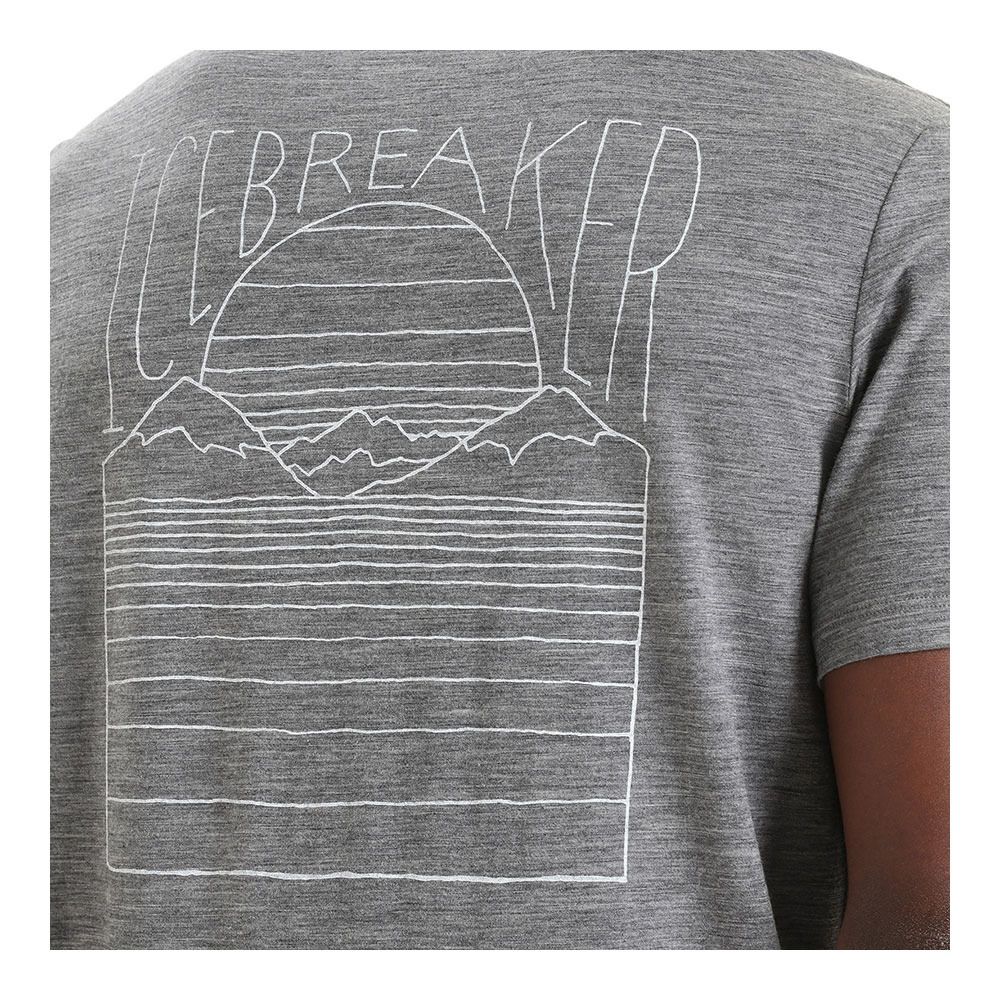Icebreaker TECH LITE II - Tee-shirt Homme gritstone hthr
