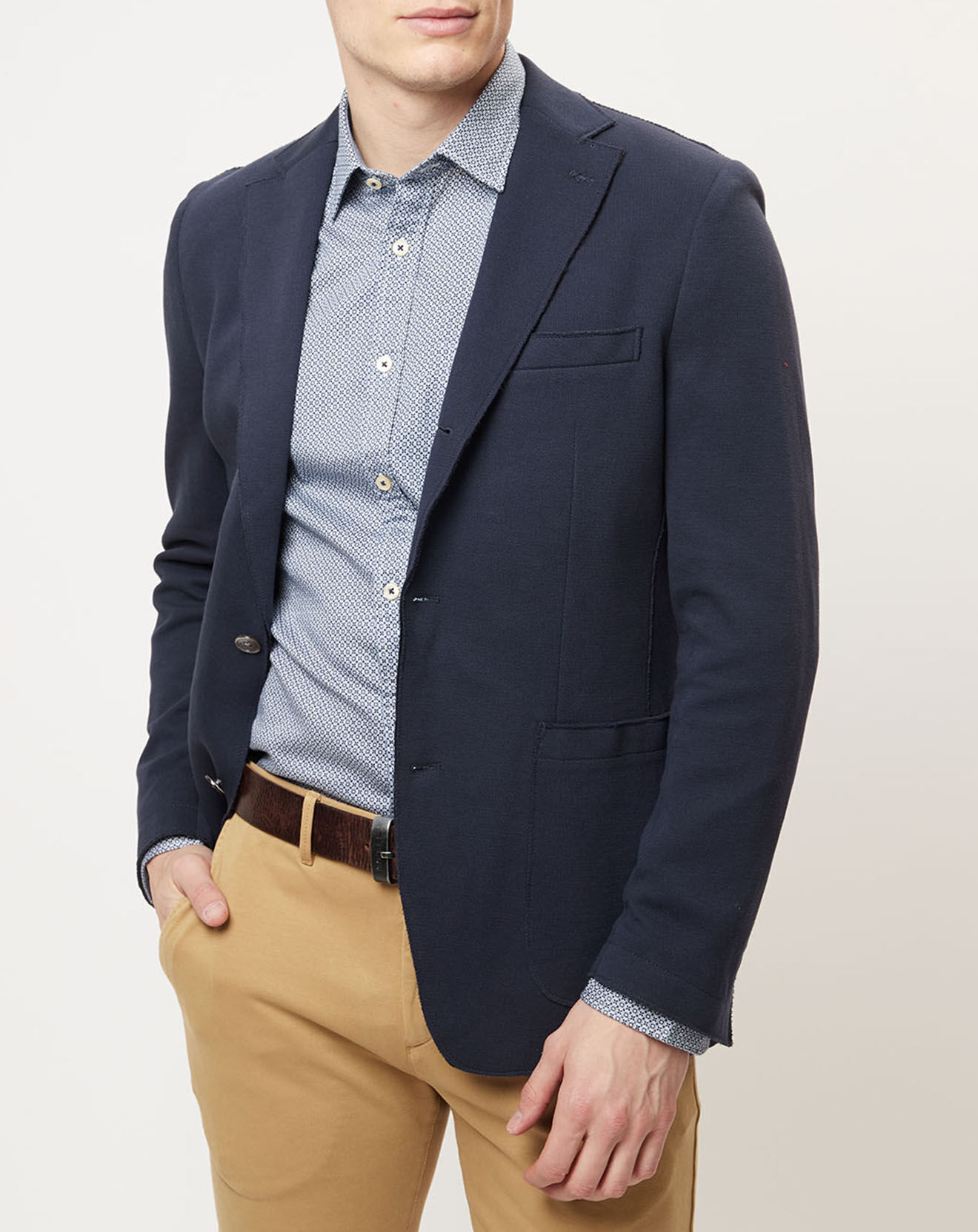 Marc O'Polo Veste en jersey regular fit bleu marine