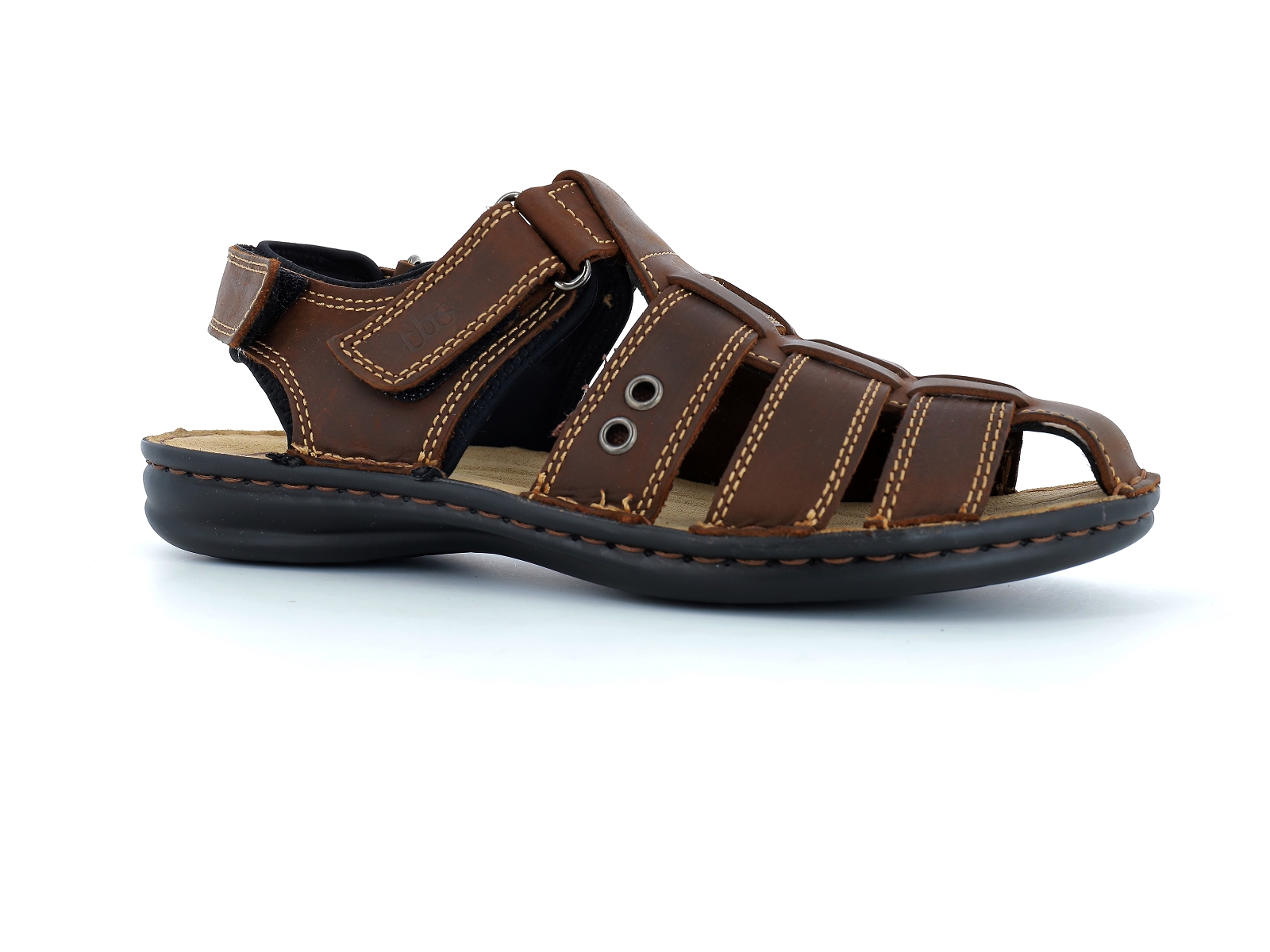 Tbs-BARROW Cuir gras Marron Foncé