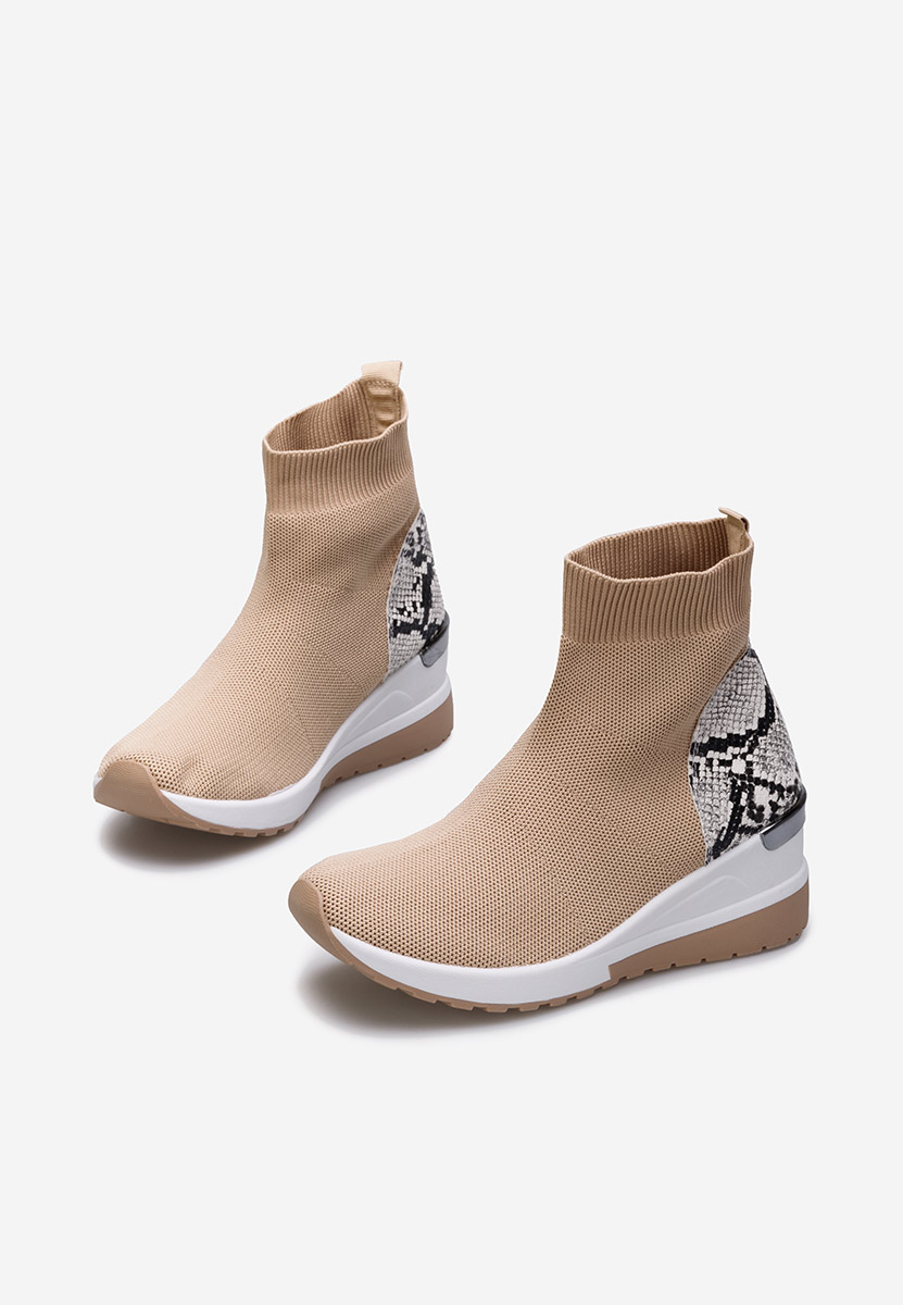 Baskets chaussette bruns Pieve