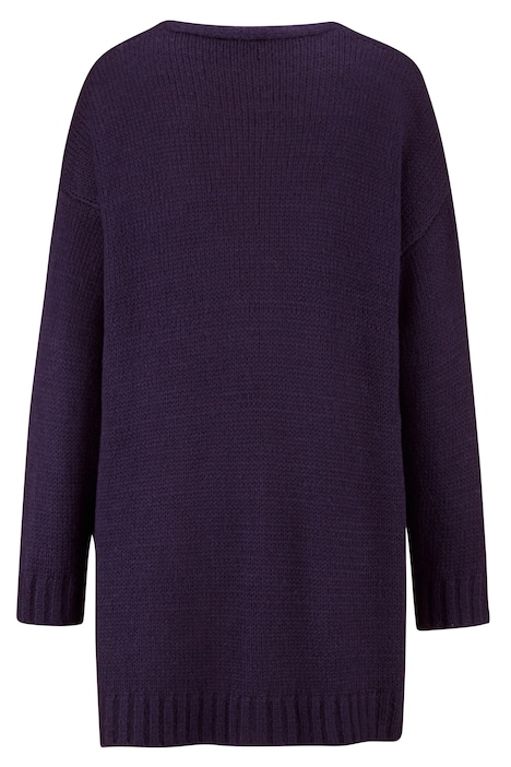 Strickjacke, offene Form, Langarm