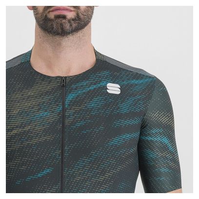 Maillot Manches Courtes Sportful Cliff Supergiara Bleu/Vert