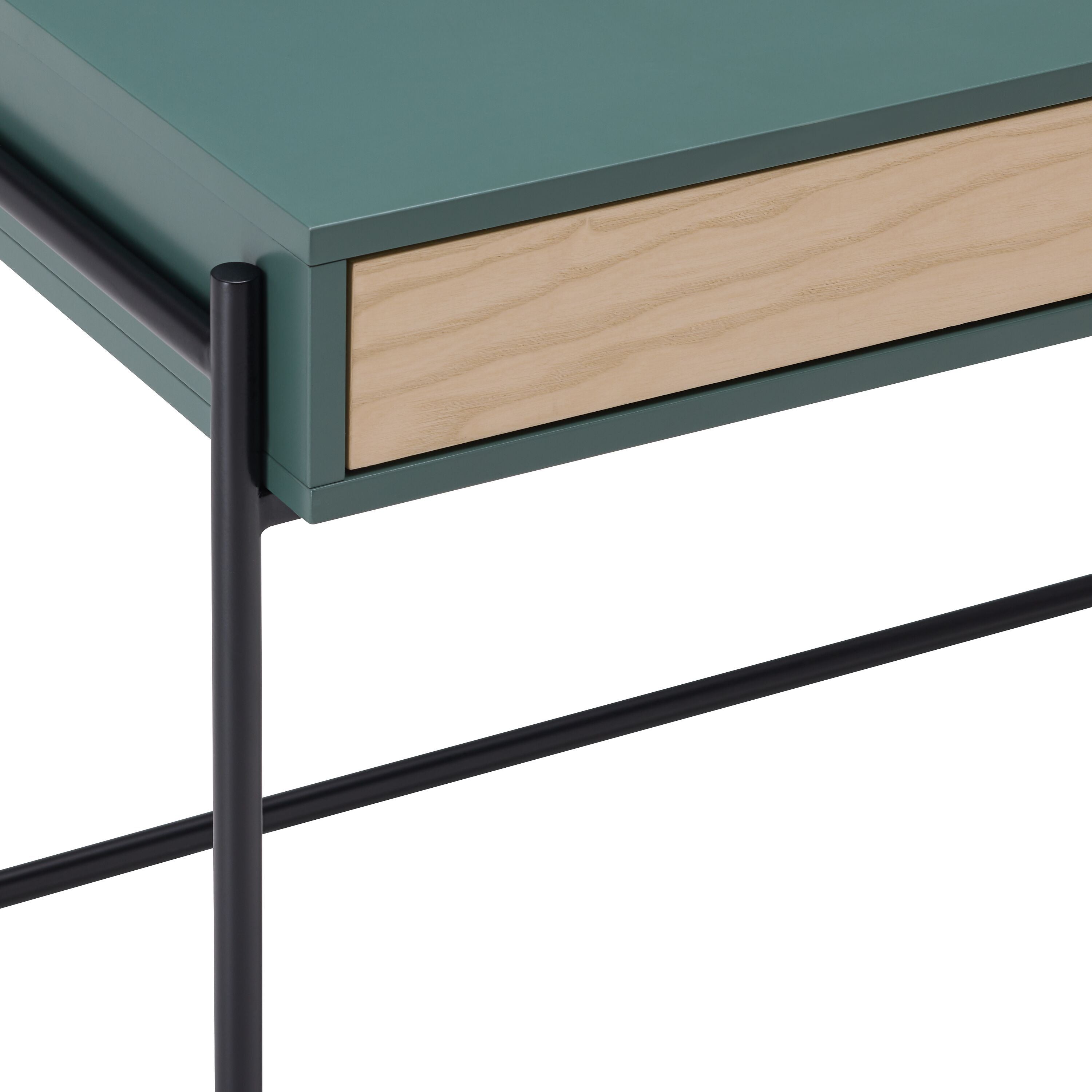 OLSEN Schreibtisch - Grün / B: 110.0 cm x T: 50.0 cm x H: 75.0 cm