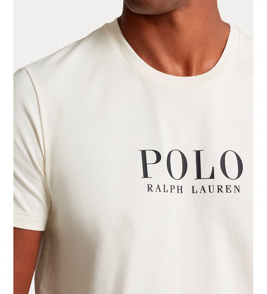 Camiseta Ralph Lauren bege com logo