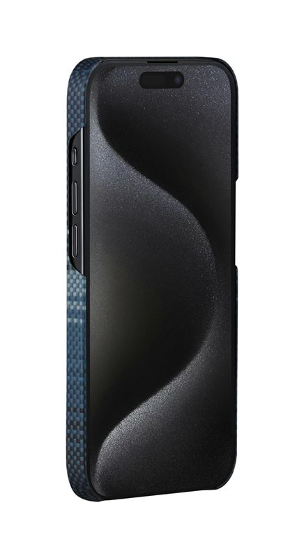 iPhone 15 Pro Max MagEZ 5 Case Fusion Weaving MagSafe Aramid Schutzhülle (KI1501MOM) - Moonrise (Blau / Schwarz)