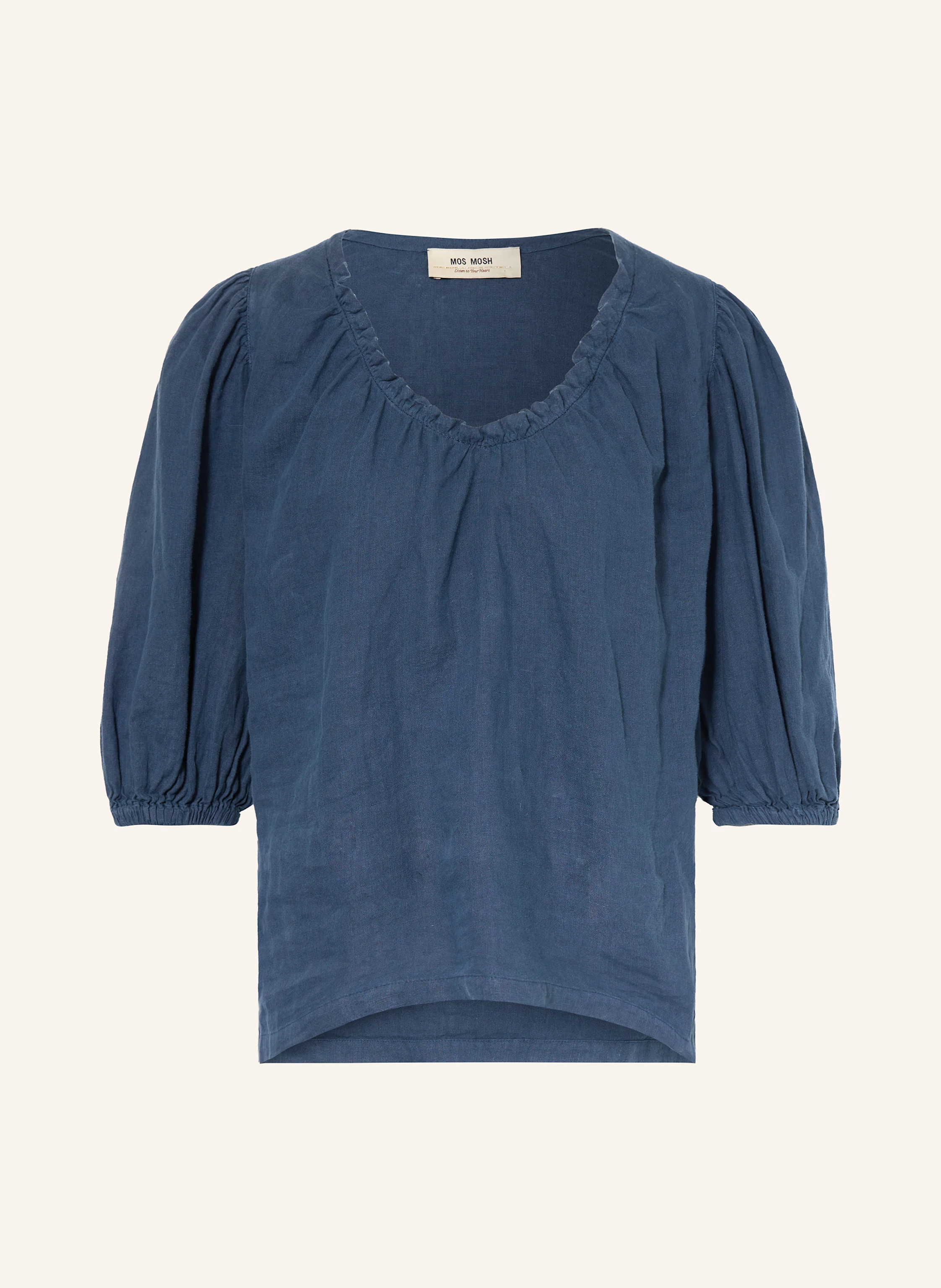 MOS MOSH Blusenshirt MMTAISSA aus Leinen mit 3/4-Arm