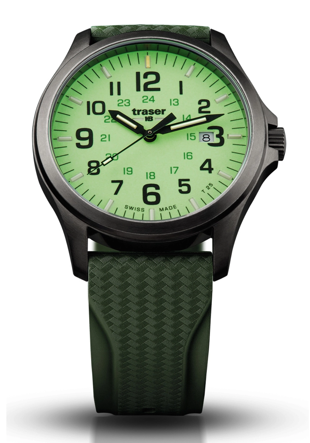 Traser Officer Pro Gunmetal Lime Militäruhr 107424