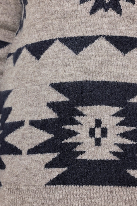 Pullover, grafisches Muster, Rollkragen, Langarm