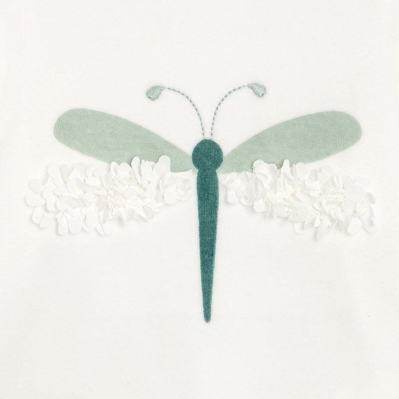 Pyjama velours libellule vert bébé fille Vert