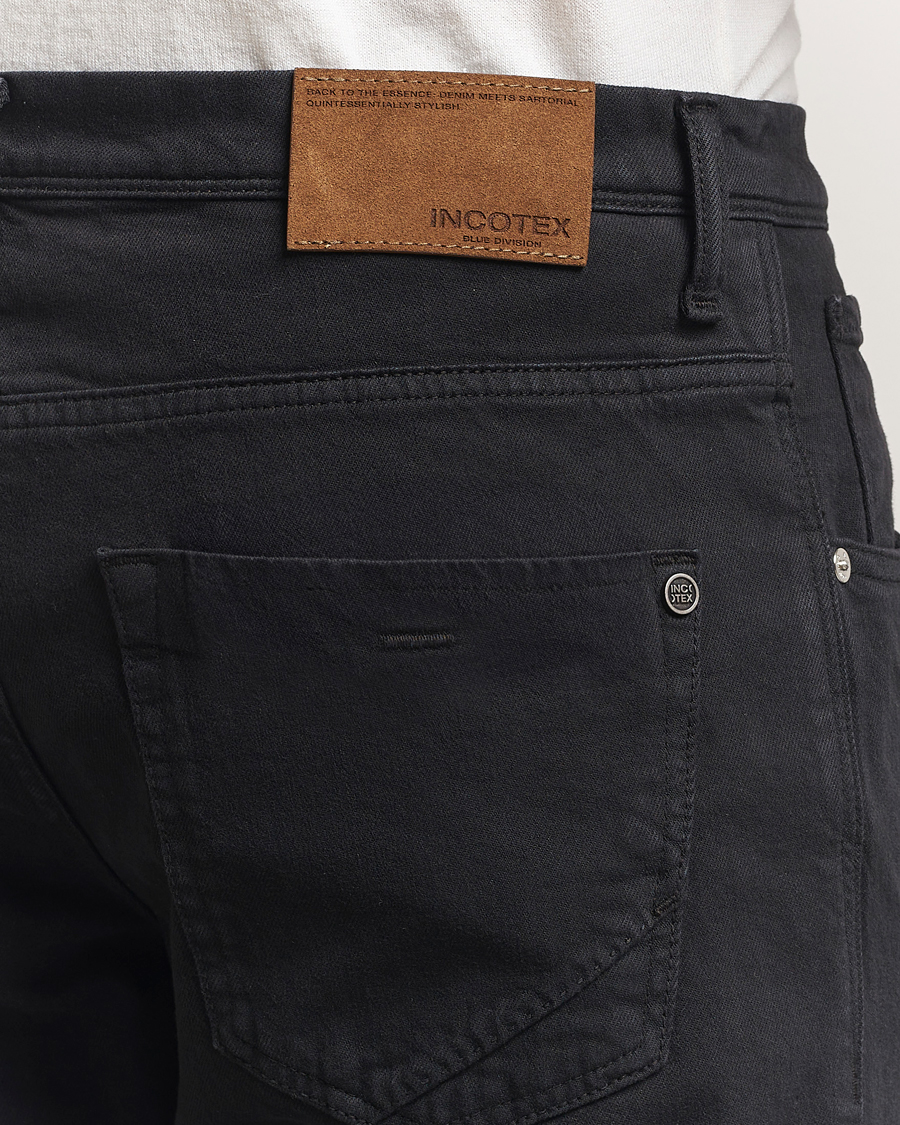 Incotex 5-Pocket Cotton Stretch Pants Black