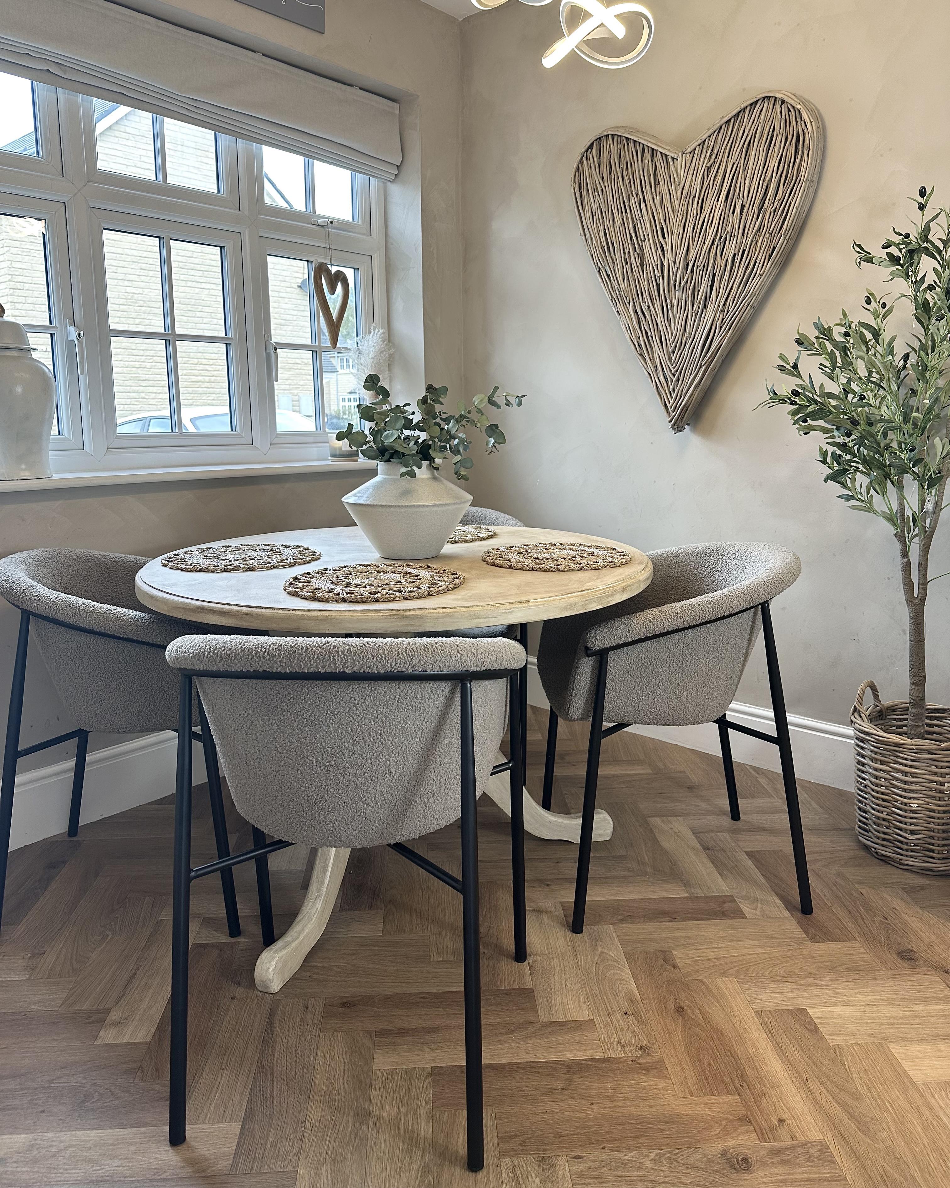 Set van 2 eetkamerstoelen AMES Bouclé Taupe