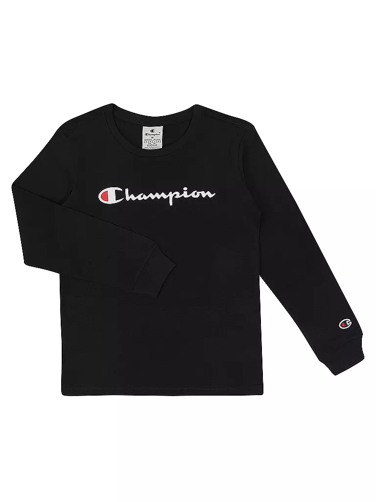 CHAMPION Jungen Langarmshirt schwarz