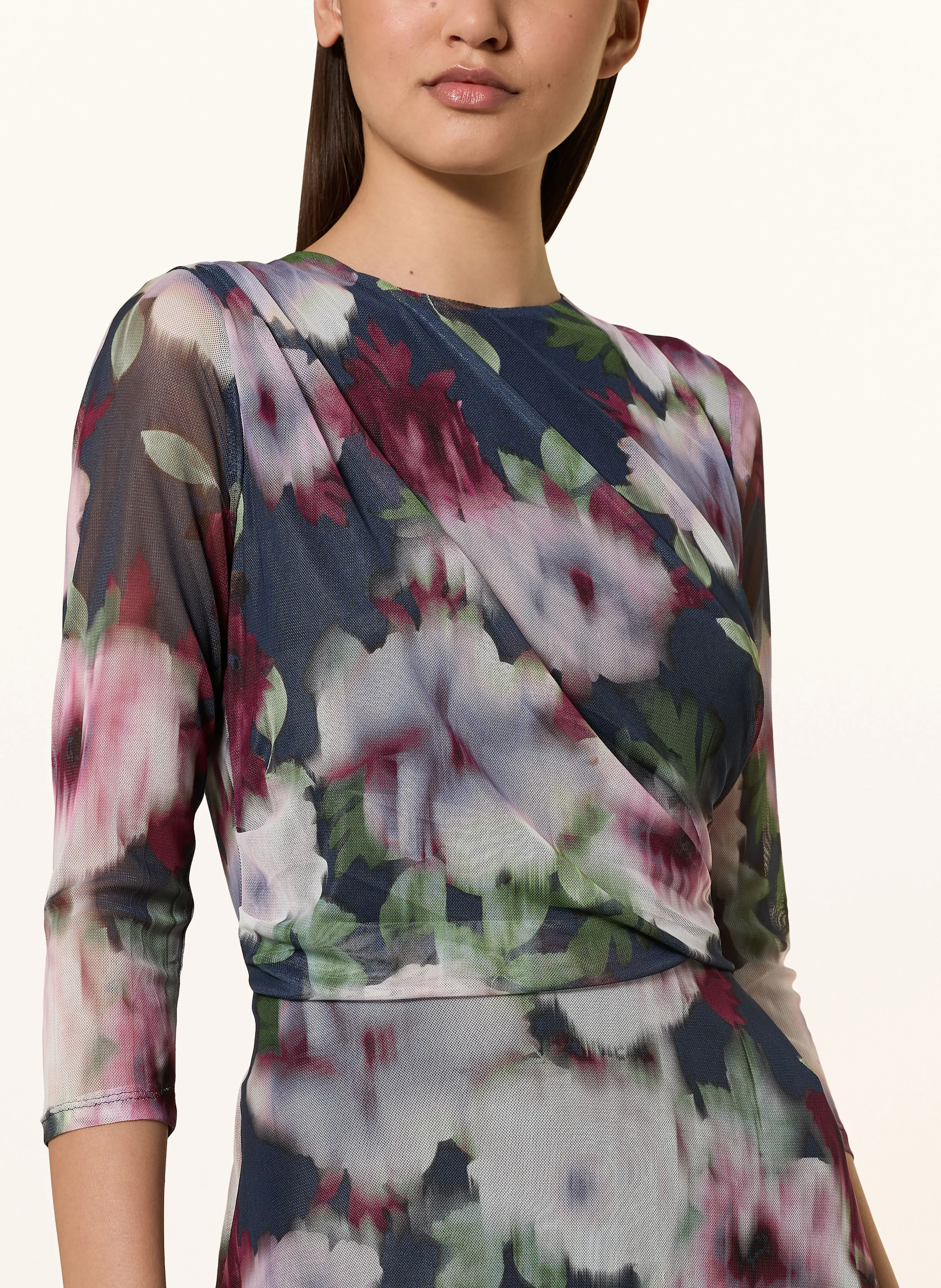 SWING Mesh-Kleid mit 3/4-Arm