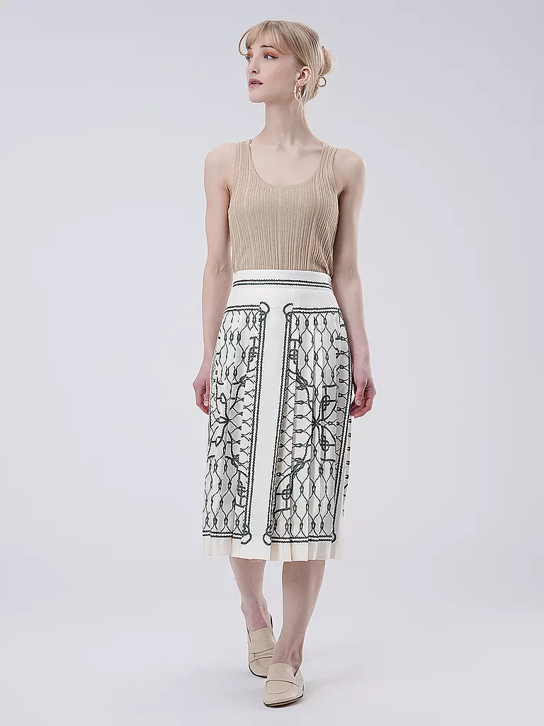 TORY BURCH Faltenrock grün