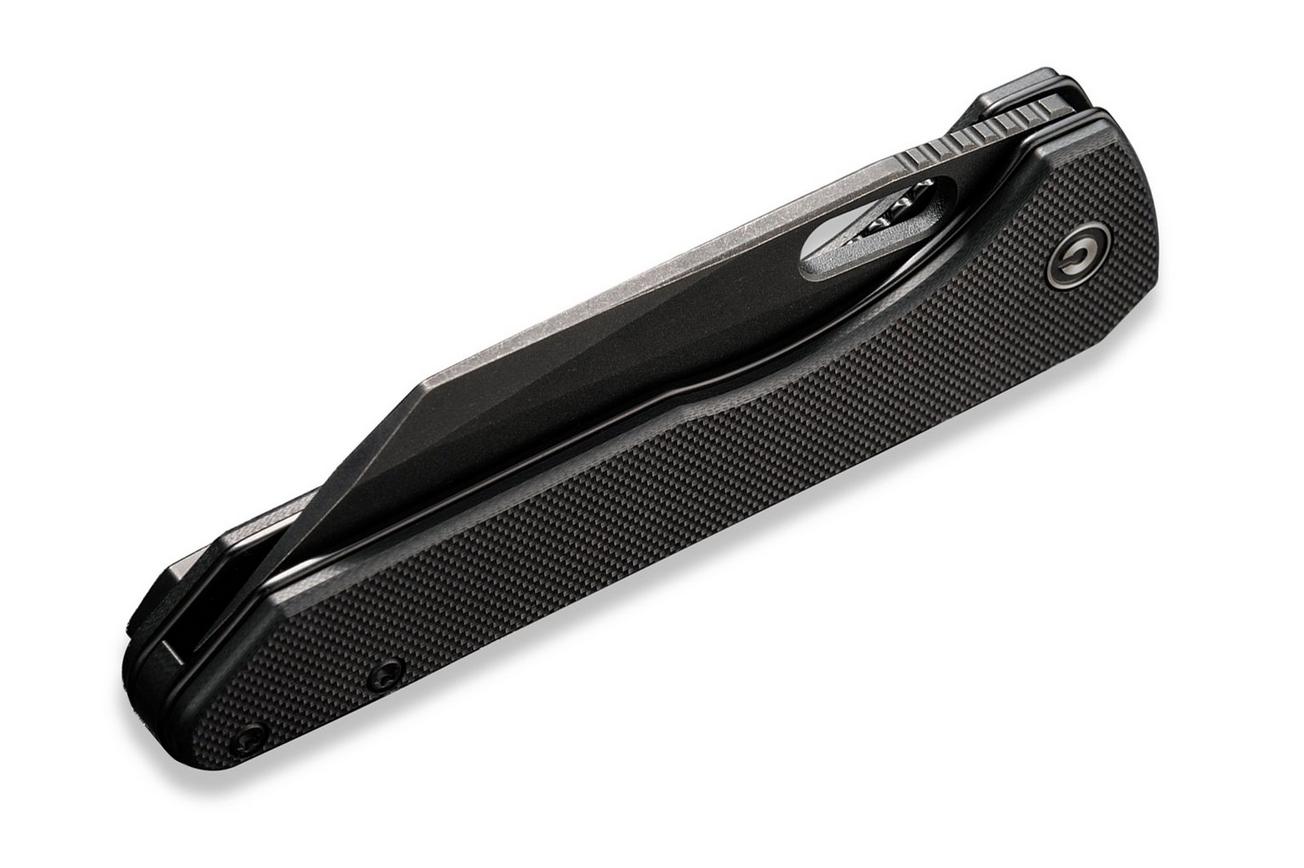 Civivi Nugz C23060-1 Black Stonewashed 14C28N, Black G10 zakmes, Matthew Wehrwein design
