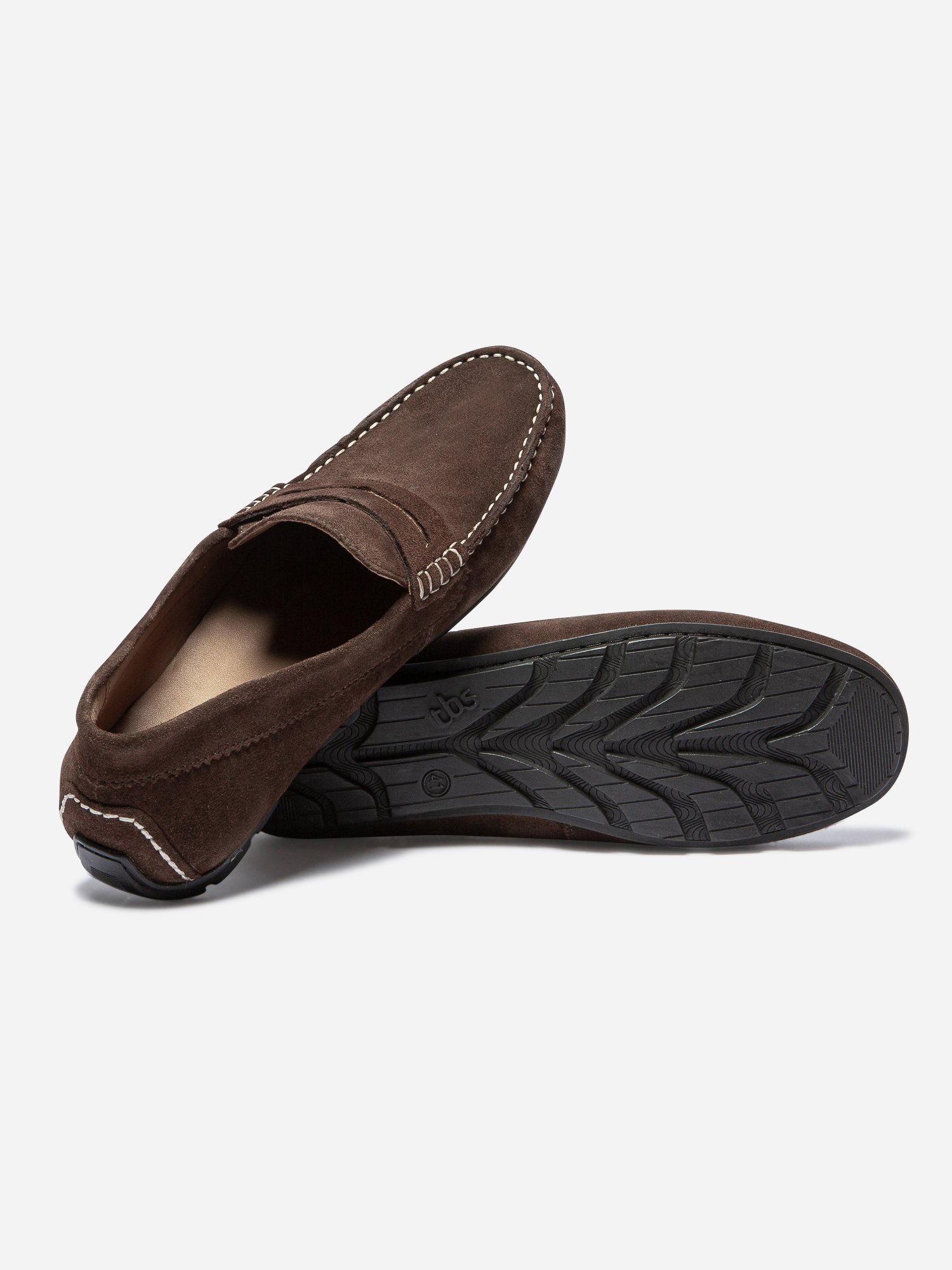 Mocassins Homme En Cuir Velours Marron