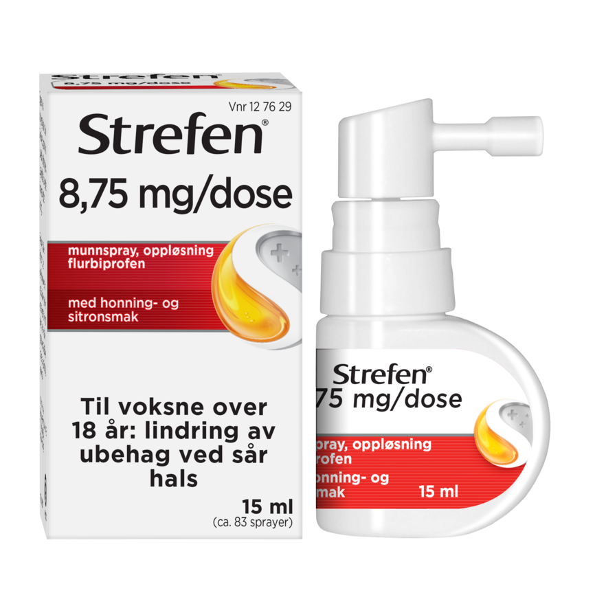 Strefen munnspray 8,75mg/dose med honning- og sitronsmak