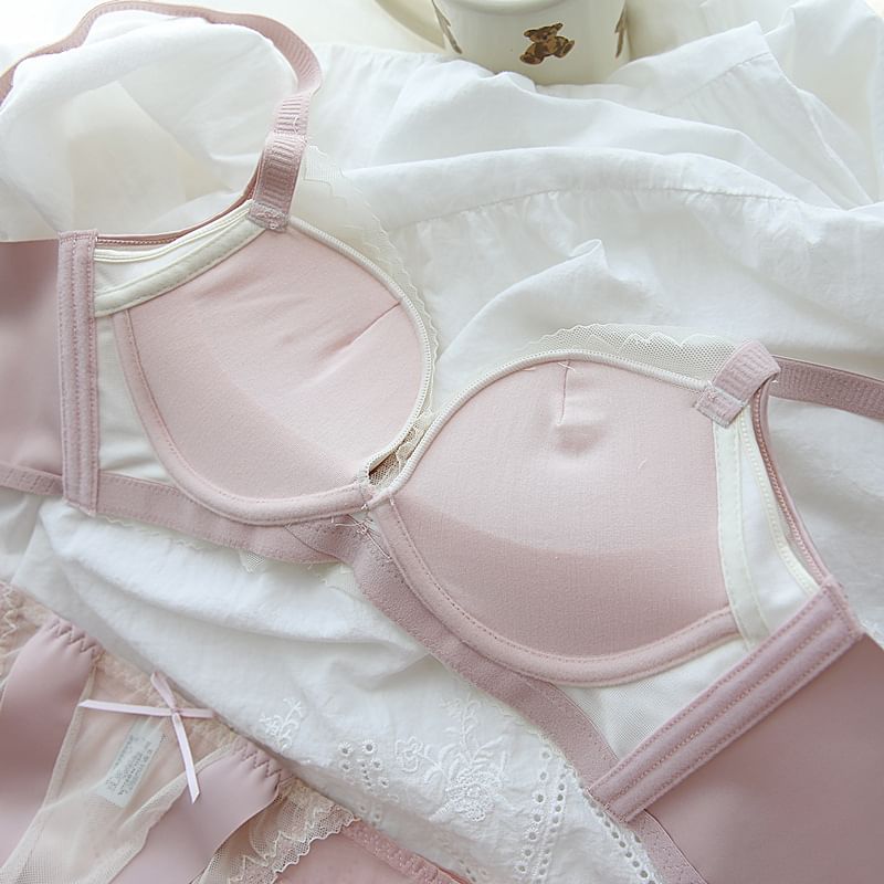 Nabla - Beha/slip/set met strikprint en kant