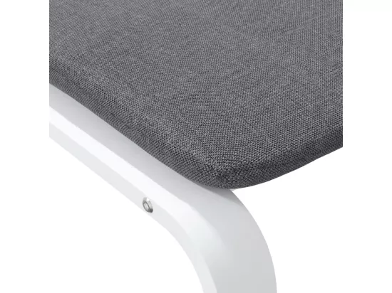 Repose-pied Gris foncé 51x41x40 cm Tissu