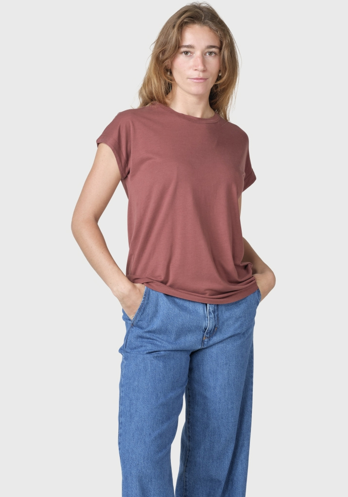 Klitmøller Collective T-Shirt Sigrid Tee Burgundy