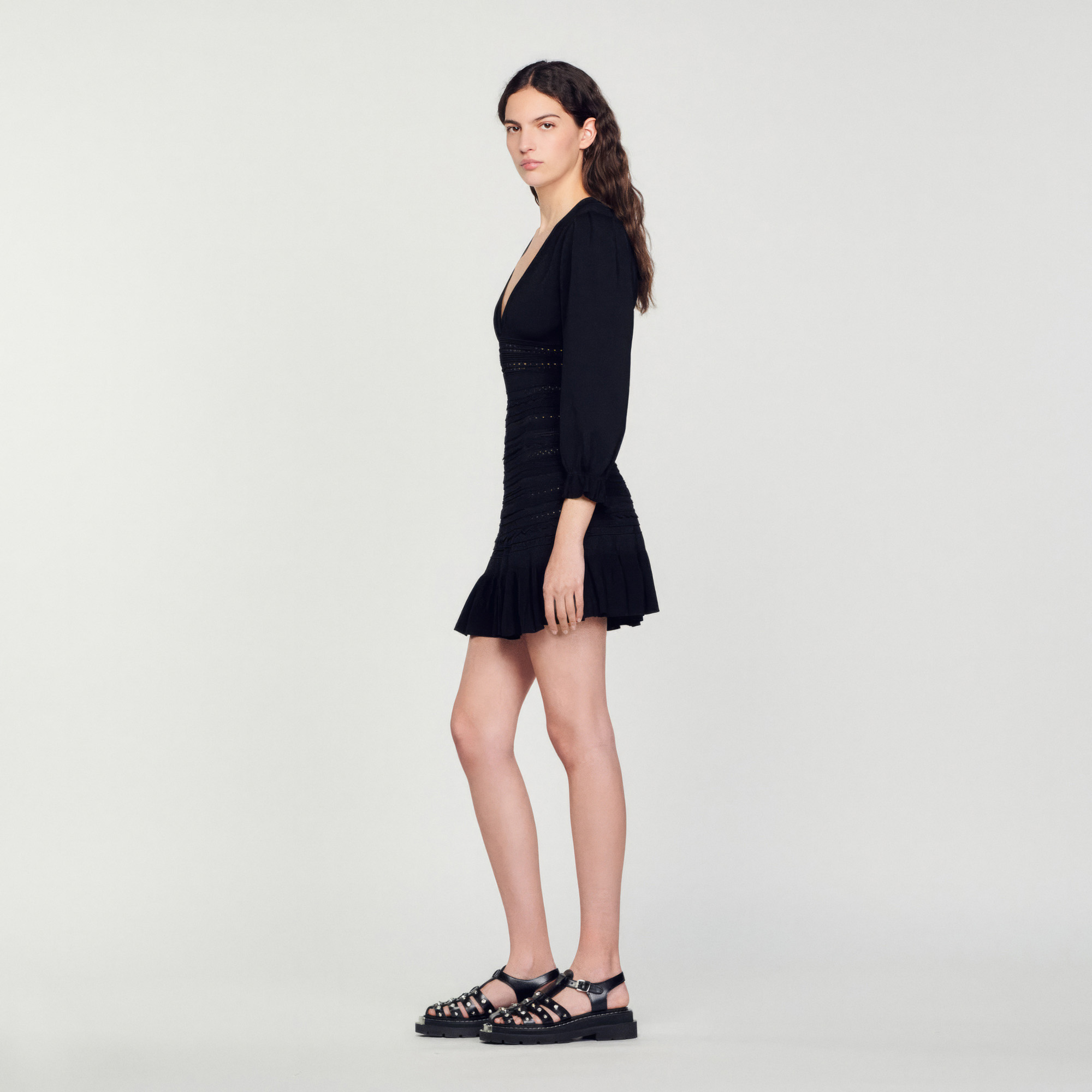 Robe courte á volants